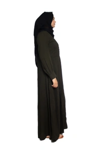 Humeira Abaya Dubai Style Simple Abaya Burkha in Al Nida Fabric Simple Frill Black - 54, Black, 300 gms