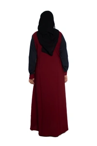 Humeira Abaya Dubai Style Simple Abaya Burkha in Firdous Fabric Saree Frill Red, Blue - 54, Blue, 300 gms