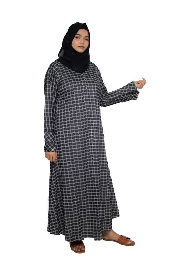 Humeira Abaya Dubai Style Simple Abaya Burkha in Garm Fabric Garm Grey Grey - 54