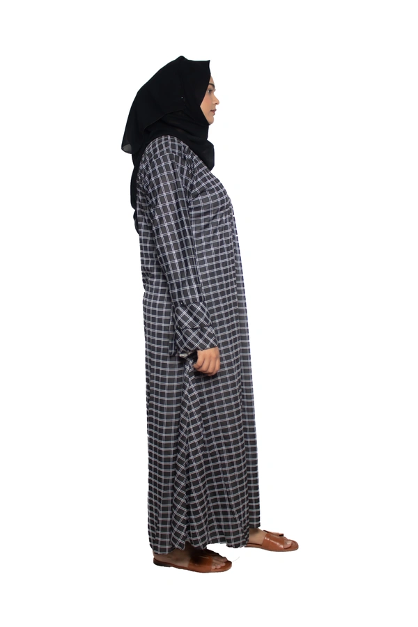Humeira Abaya Dubai Style Simple Abaya Burkha in Garm Fabric Garm Grey Grey - 54