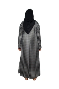 Humeira Abaya Dubai Style Simple Abaya Burkha in Garm Fabric Garm Grey Grey - 54