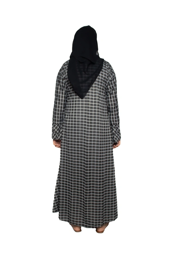 Humeira Abaya Dubai Style Simple Abaya Burkha in Garm Fabric Garm Grey Grey - 54