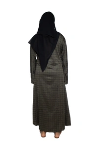 Humeira Abaya Dubai Style Simple Abaya Burkha in Garm Fabric Garm Green Green - 54