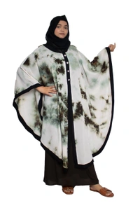 Humeira Abaya Dubai Style Simple Abaya Farasha in Al Nida Fabric Multi Colour Farasha Black Colour - 54, Black, 300 gms