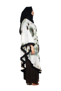 Humeira Abaya Dubai Style Simple Abaya Farasha in Al Nida Fabric Multi Colour Farasha Black Colour - 54, Black, 300 gms