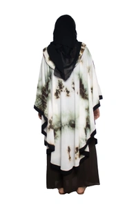 Humeira Abaya Dubai Style Simple Abaya Farasha in Al Nida Fabric Multi Colour Farasha Black Colour - 54, Black, 300 gms