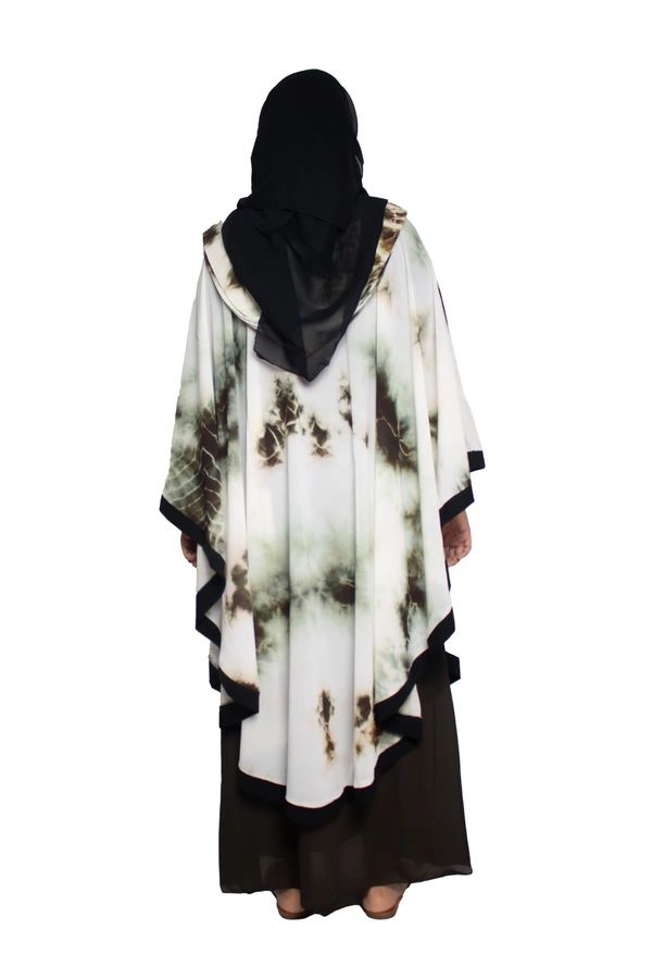 Humeira Abaya Dubai Style Simple Abaya Farasha in Al Nida Fabric Multi Colour Farasha Black Colour - 54, Black, 300 gms