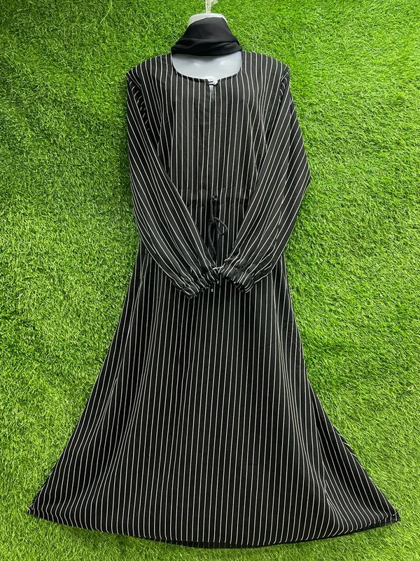 Humeira Abaya Traditional Simple Abaya Burkha in Lining Fabric HA76DP BLACK - 54, BLACK, 300 Grams
