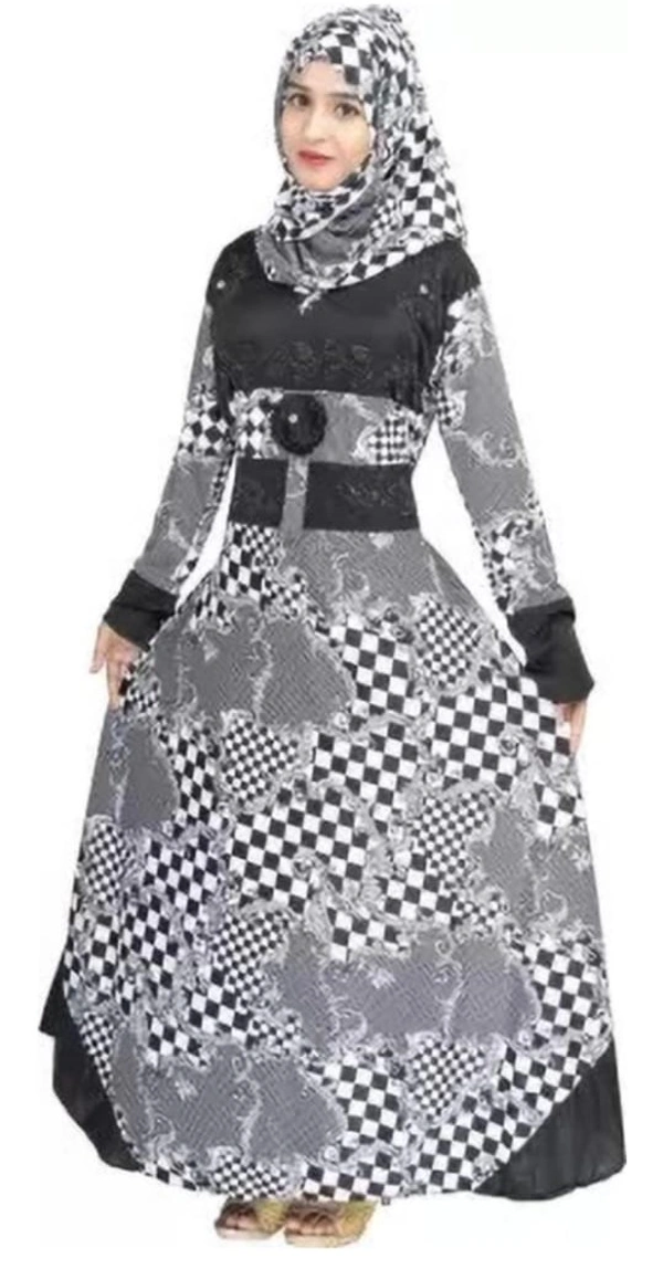 Humeira Abaya Traditional Stone Work Abaya Burkha in cristal Fabric HA63DP BLACK - 54, BLACK, 300 Grams