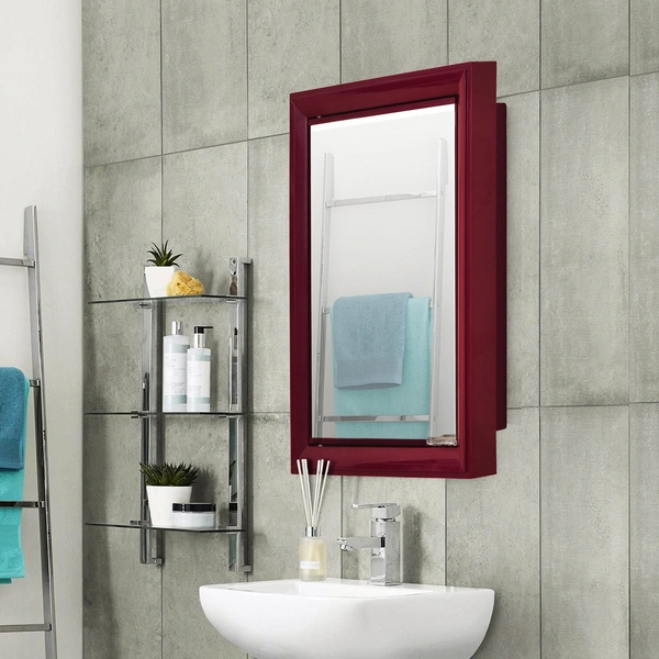 Nilkamal Mirror Cabinets  - Black Maroon , 1 To 4 Days