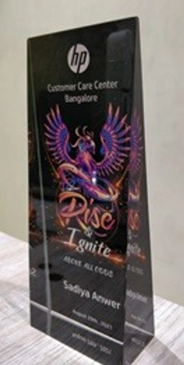 ACR1119 Acrylic Awards and Trophies - Bangalore 24 hrs up to 72 hours / Other Cities 4 to 7 days.