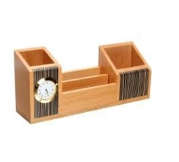 Desktop Pen Stand with clock - Bangalore 24 hrs up to 72 hours / Other Cities 4 to 7 days., SBG