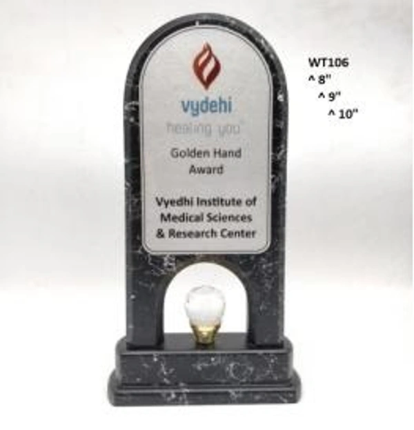 WT106 Wood Metal Trophies  - Bangalore 24 hrs up to 72 hours / Other Cities 4 to 7 days., SBG