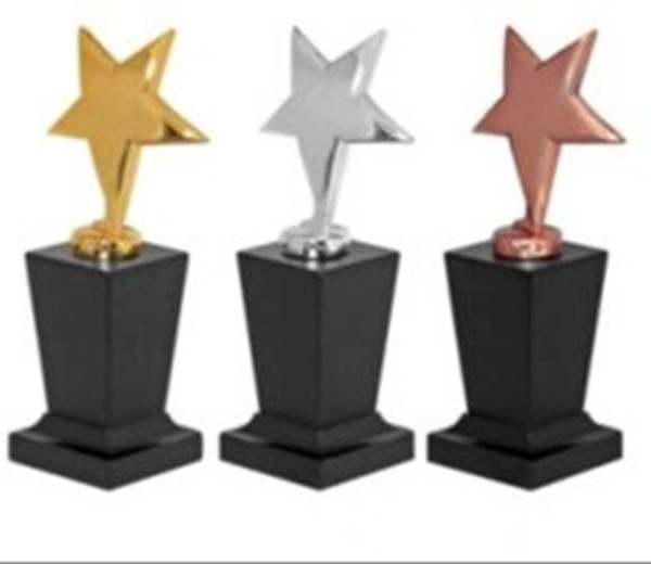 5119 Single Star Wood Metal Trophies  - Bangalore 24 hrs up to 72 hours / Other Cities 4 to 7 days., SBG