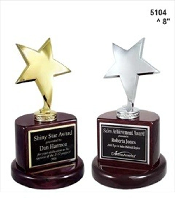 Wood Metal Trophies  - Bangalore 24 hrs up to 72 hours / Other Cities 4 to 7 days., SBG