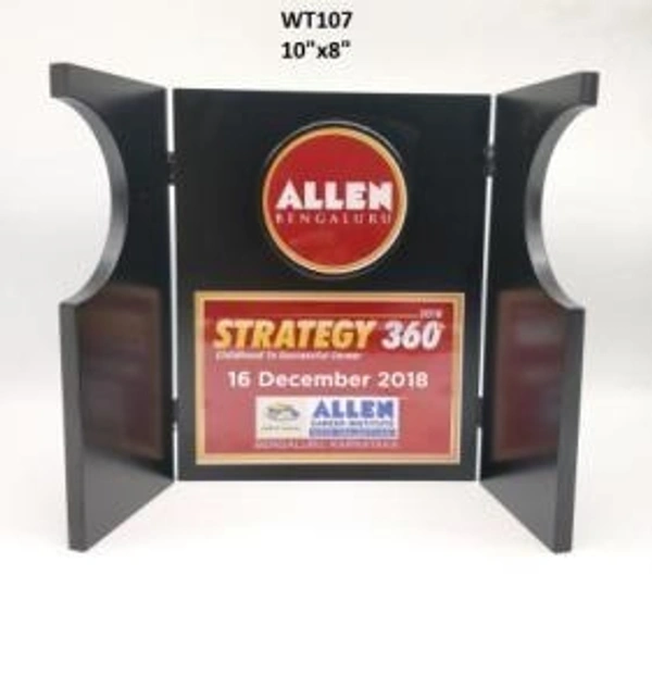WT107 Window Plate Wood Metal Trophies  - Bangalore 24 hrs up to 72 hours / Other Cities 4 to 7 days., SBG