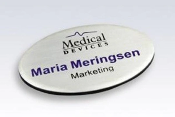 Badge Ovel Aluminium Magnet - Bangalore 24 hrs up to 72 hours / Other Cities 4 to 7 days., SBG