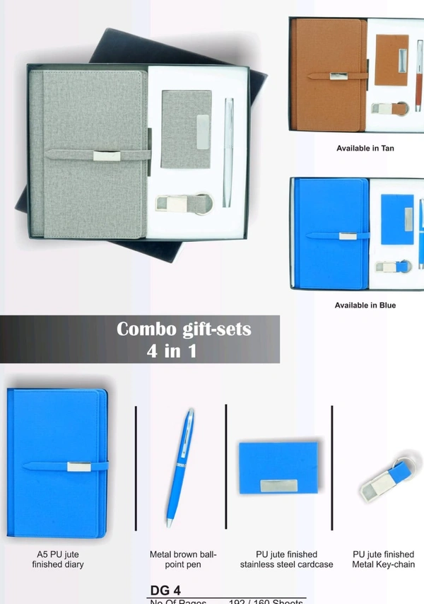 Combo Gifts Set Pen Diary Card Holder Keychain  - FRTI