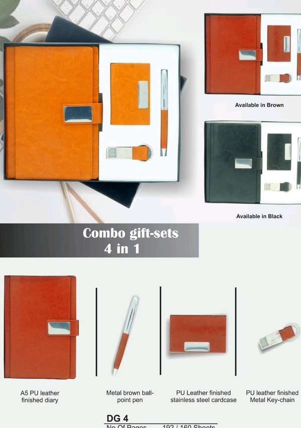 Combo Gifts Set Pen Diary Card Holder Keychain  - FRTI