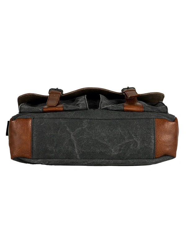 Mona B Flap Messanger Upcycled Canvas Messenger Crossbody Laptop Bag for Upto 14" Laptop/Mac Book/Tablet with Stylish Design for Men and Women - Bangalore 24 hrs up to 72 hours / Other Cities 4 to 7 days., ROC