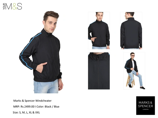 Marks & Spencer Jacket Black and blue M&S Jacket - S M L Xl XXL, Black and blue, Bangalore 24 hrs up to 72 hours / Other Cities 4 to 7 days., DAR