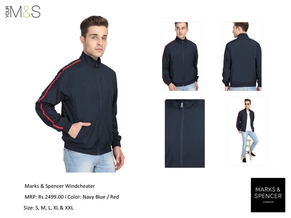 Marks & Spencer Jacket Navy Blue & Red M&S Jacket - Navy Blue & Red, Bangalore 24 hrs up to 72 hours / Other Cities 4 to 7 days., DAR