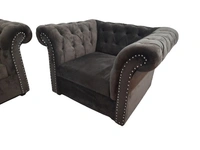 Manchester Chesterfield Fabric Sofa Brown 3+1+1 - Bangalore 24 hrs up to 72 hours
