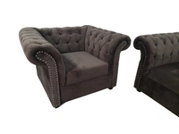 Manchester Chesterfield Fabric Sofa Brown 3+1+1 - Bangalore 24 hrs up to 72 hours