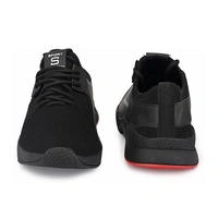 Black Solid Running Shoes For Men - Black, 7