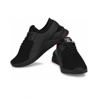 Black Solid Running Shoes For Men - Black, 8