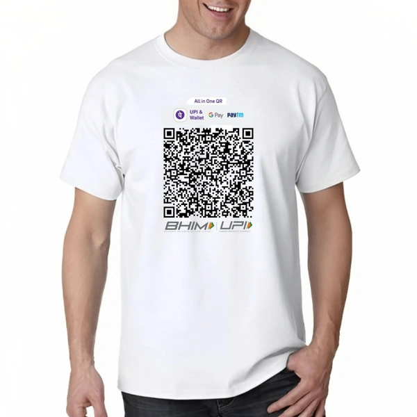 QR code printed Tshirt For Mens/woman/staff - M