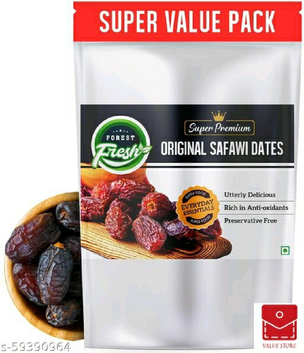 Forest Fresh Safawi Dates (Kalmi Dates) - Super Premium Saudi Arabian Dates Khajoor - 900 gm
