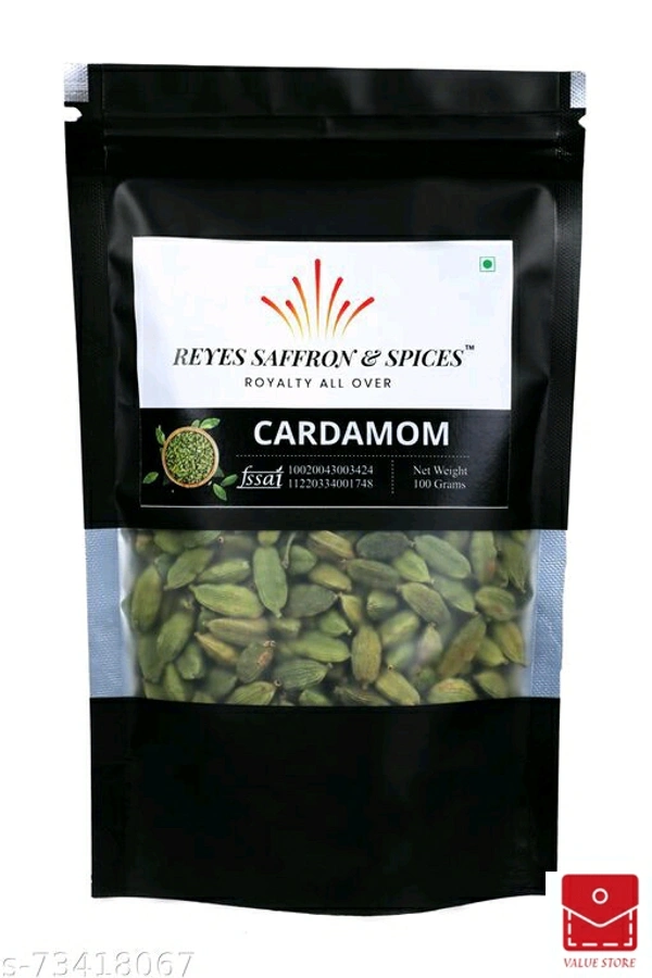 Reyes Whole Green Cardamom 8MM 100 Grams