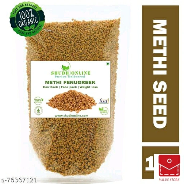Shudh Online Fenugreek Seeds, Whole Methi Dana - 1000g / 1 Kg