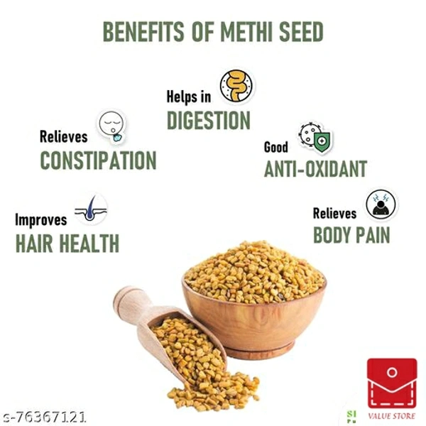 Shudh Online Fenugreek Seeds, Whole Methi Dana - 1000g / 1 Kg