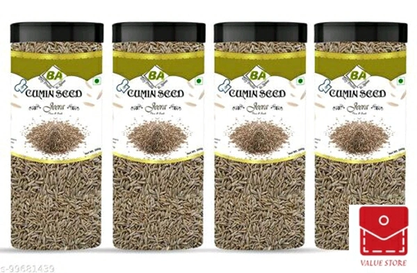 BA Dryfruits and Spices Premium Whole Cumin Seeds Jeera 800g (Pack Of 4-200g Each)