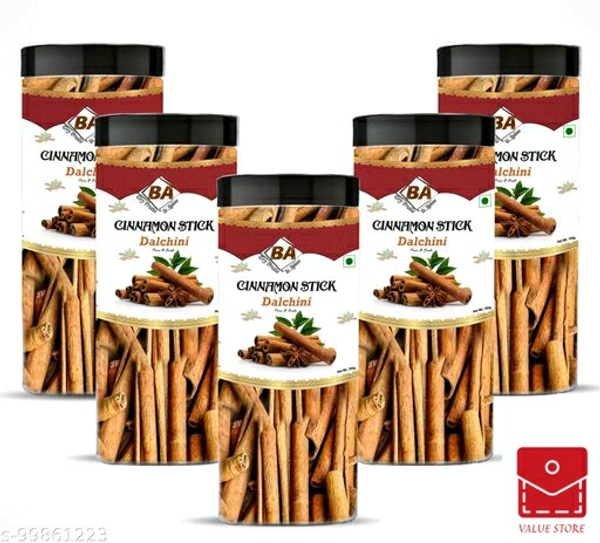 BA Dryfruits and Spices 100% Natural Cinnamon, Dalchini Sticks (Whole Spices) (500g)  (5 x 100g)