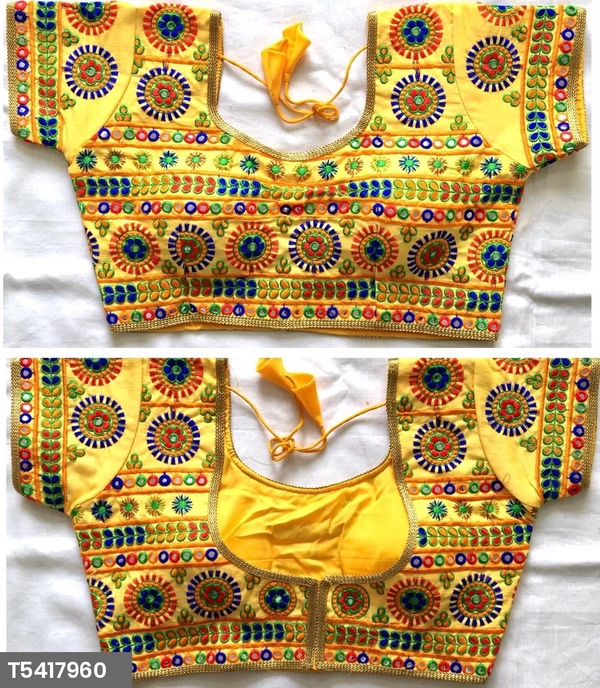 Stylolook  *Aaditya Creation Blouse Design Gola Line **Product Detail**Fabric:* Silk Blend*Stitch Type:* Stiched*Blouse Fabric:* Silk Blend*Ornamentation:* Embroidered*Sleeve Length:* Three-Quarter Sleeves*Occassion:* Wedding - As In Image, As In Description 