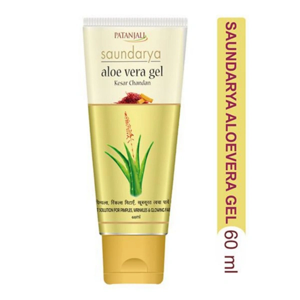 Patanjali Saundaria Aloe Vera Gel (Kesar Chandan)  - 60 ml