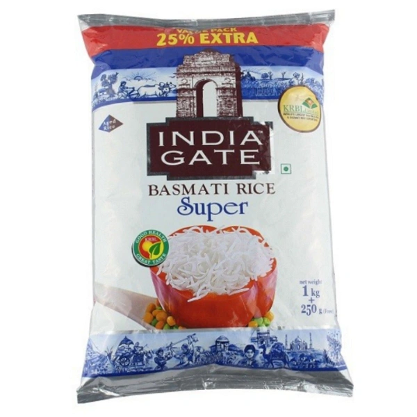 India Gate Basmati Rice Super - 1kg 200g