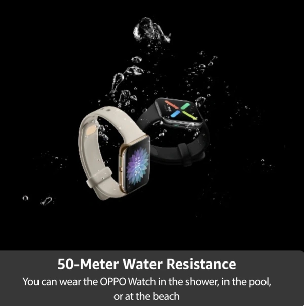 OPPO Watch 41 mm WiFi SmartWatch (Black Strap, Regular) - Black