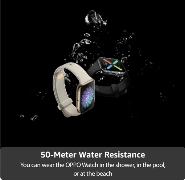 OPPO Watch 41 mm WiFi SmartWatch (Silver Strap, Regular)