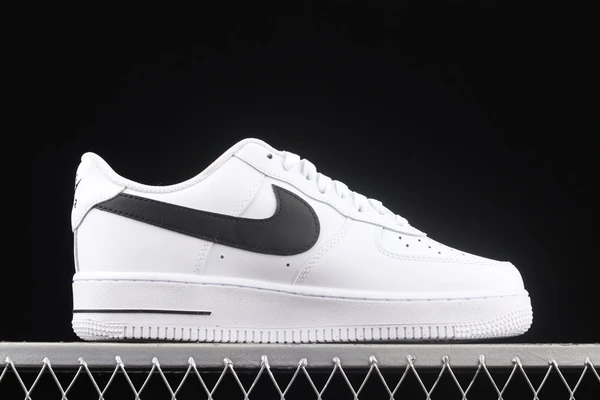 DR0143-101 Nike Air Force 1 Low Cut-Out Swooshes White/Black - 44