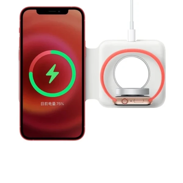 2 in 1 Foldable Fast Charging Magnetic Wireless Charger for Magsafe For Smartwatches, AirPods And Smartphones