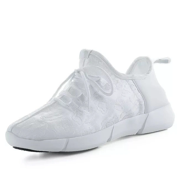 Fiber Optic LED Shoes, Light Up Shoes for Women Men USB Charging Flashing Luminous Trainers - 42