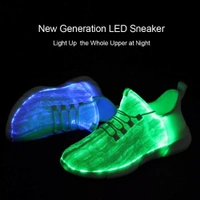 Fiber Optic LED Shoes, Light Up Shoes for Women Men USB Charging Flashing Luminous Trainers - 42