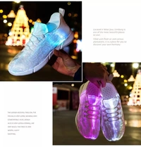 Fiber Optic LED Shoes, Light Up Shoes for Women Men USB Charging Flashing Luminous Trainers - 42