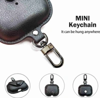 Leather Earphone Case - Cover Drop- Proof Anti- Scratch Charging Earphones Shell for Storage Pro Headphones Leather Bag Portable Accessories Light Case Brown