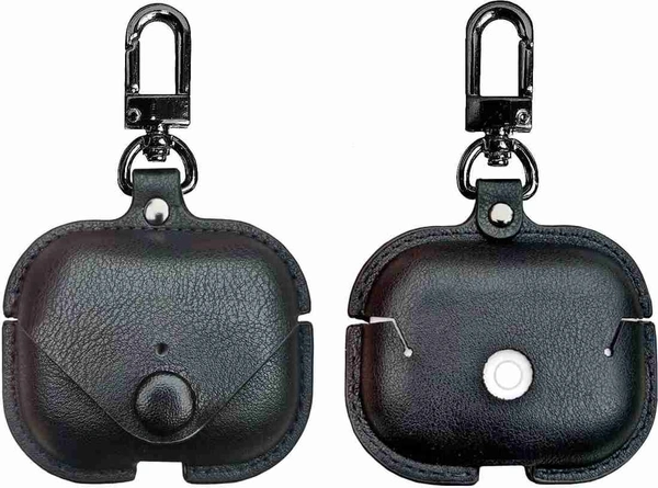 Leather Earphone Case - Cover Drop- Proof Anti- Scratch Charging Earphones Shell for Storage Pro Headphones Leather Bag Portable Accessories Light Case Brown