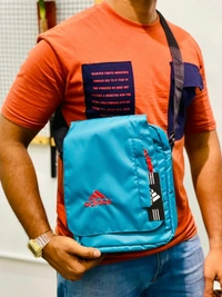 Adides Premium Quality Unisex Side bag With 1 Month Stitching Warranty - 1 Month Stitching Warranty, Black